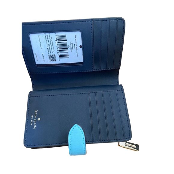 Kate Spade Grand Slam Tennis Medium Compact Bifold Wallet - Picture 4 of 5